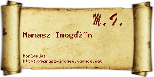 Manasz Imogén névjegykártya